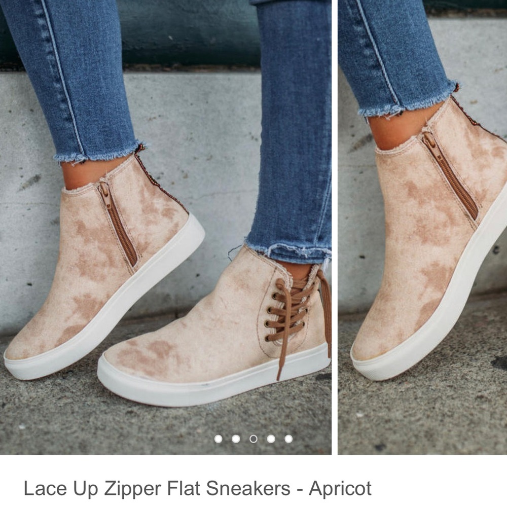 Very G Lace Up Sneakers, Apricot, 7.5